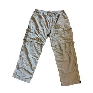 REI Olive nylon convertible cargo Sahara pants XL 30” inseam